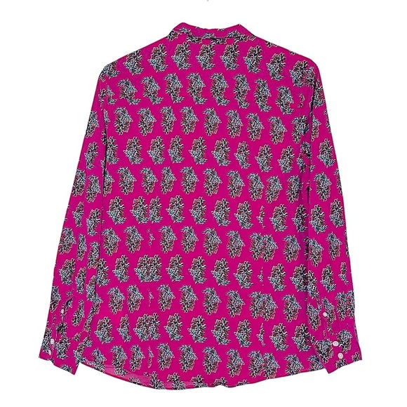 J. Crew Factory Floral cotton button down shirt hot pink signature fit Size XL - Picture 3 of 7